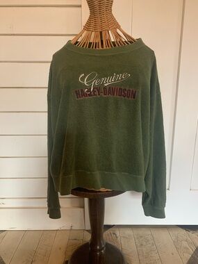 HARLEY-DAVIDSON FLEECE CROPPED SWEATSHIRT
